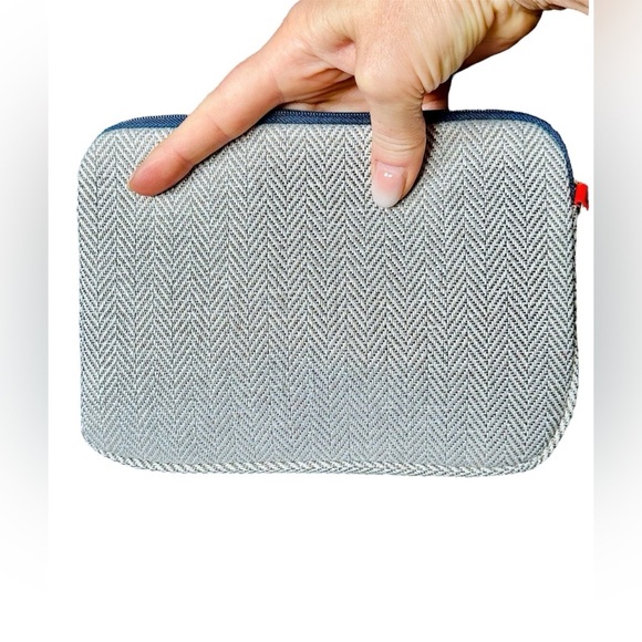 CLARINS Air France inflight blue & grey fabric zip amenity kit - Picture 2 of 12